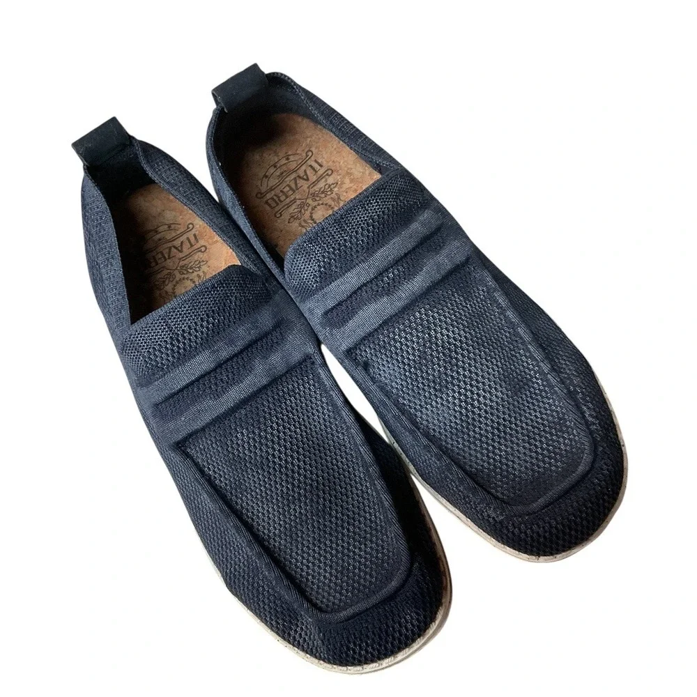 Itazero Men's Casual Loafers Canvas Slip On‎ Casual Walking Shoes Navy Size 12